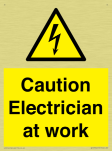 Caution Electrician at work